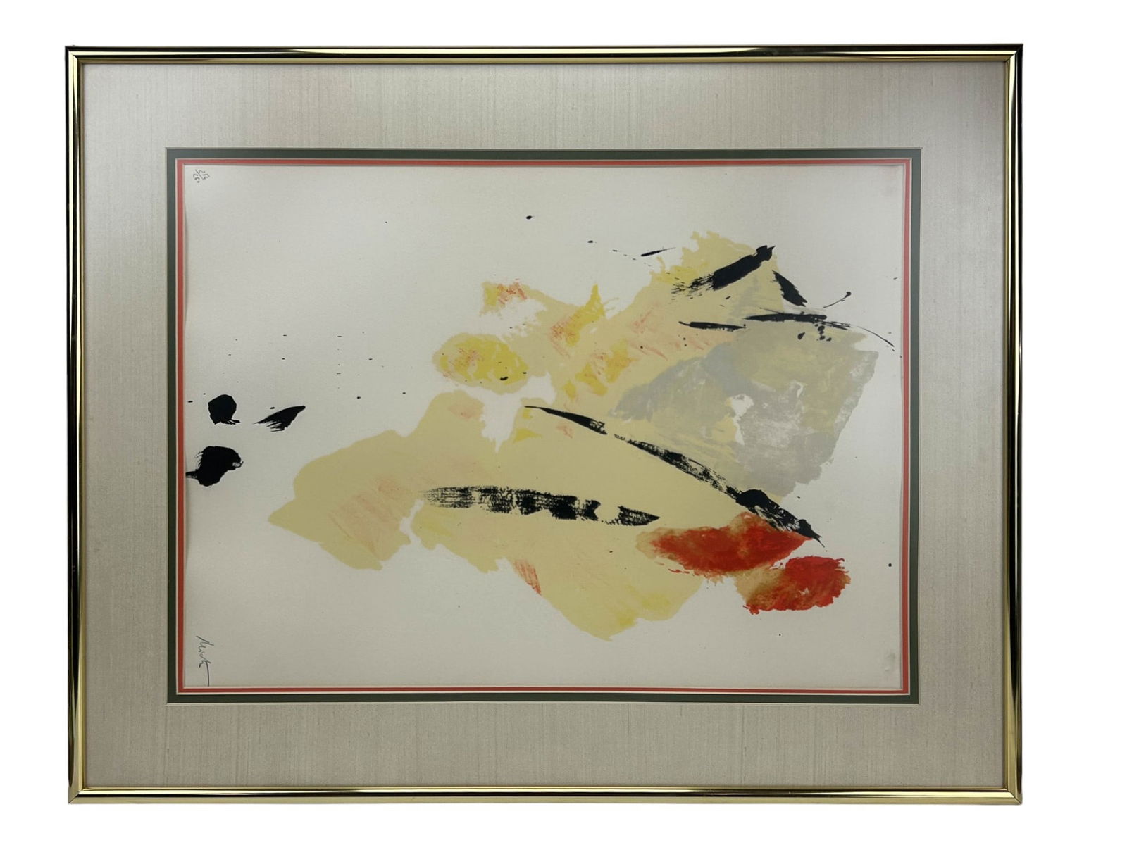 Jean Miotte 1926-2016 Colored Abstract Lithograph (1 of 4)