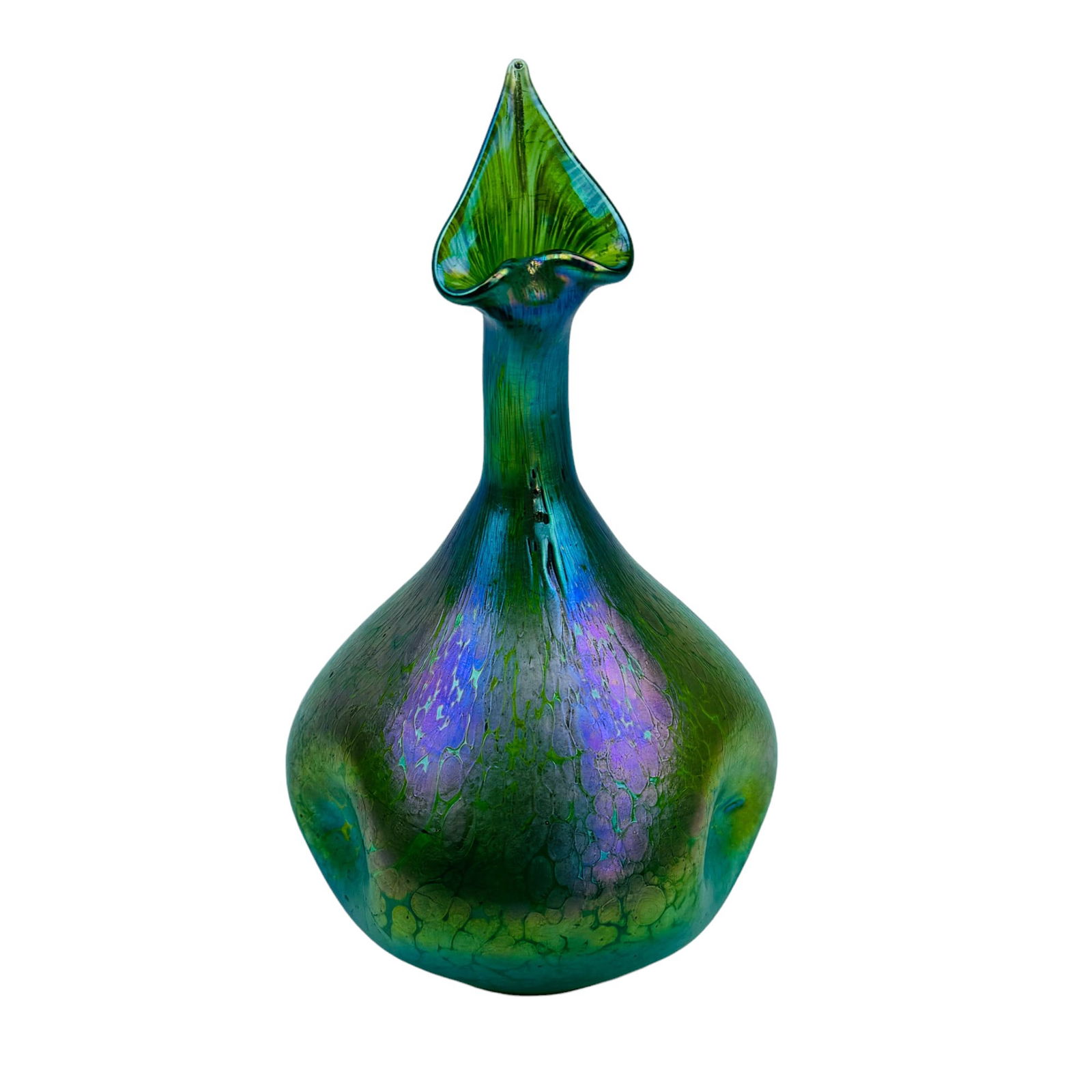 Loetz Art Nouveau Iridescent Art Glass Shelf Vase (1 of 4)