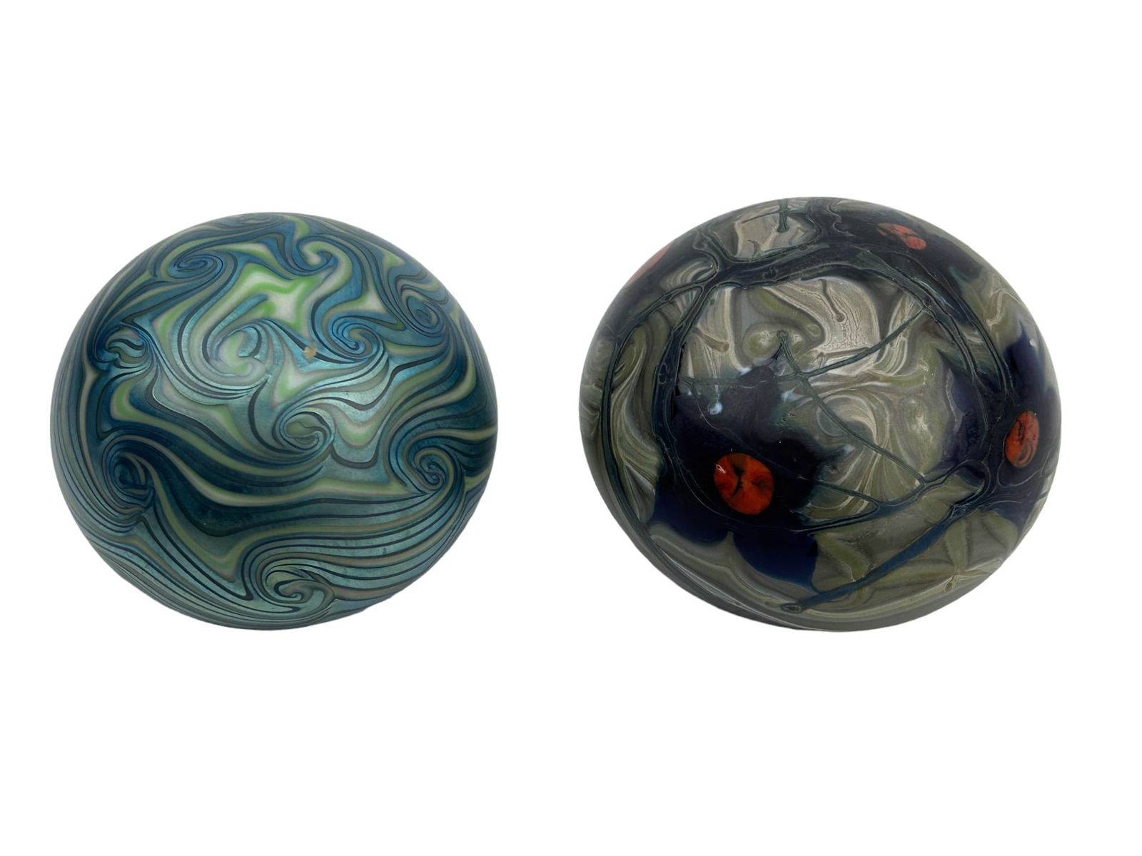 Orient Flume Iridescent Glass Desk Paperweight 2pc (1 of 5)