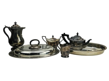 Tiffany Co Silver Plate Creamer Sugar Serving Dish