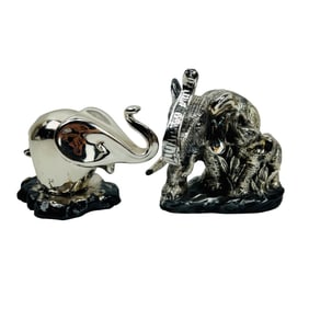 Zanfeld 999 Sterling Silver & Resin Sculpture 2pc