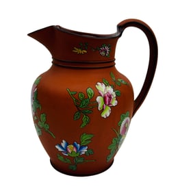 Wedgwood Rosso Antico Terracotta Enamel Pitcher