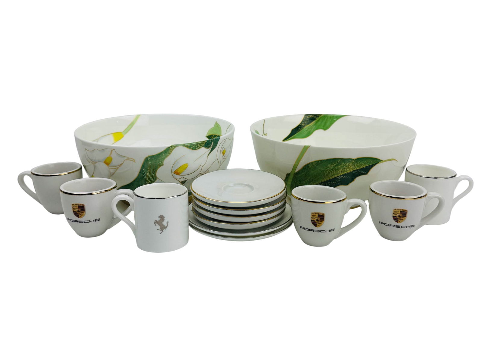 Boehm Wedgwood & Porsche Bowl Cup Saucer 14pc LOT (1 of 8)