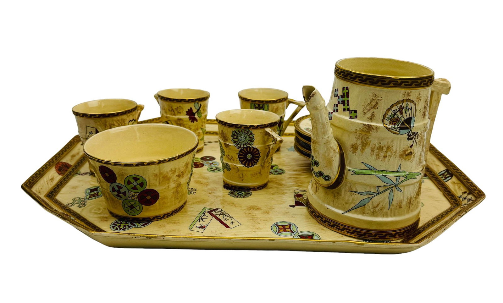 Antique Royal Worcester Porcelain Cup Saucer Tray (1 of 8)