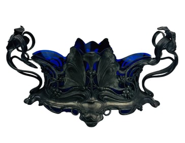 Antique Art Nouveau Silver Plate Centerpiece Bowl