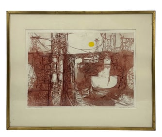 Jack Coughlin b1932 Landscape Color Etching SIGNED