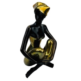 Surawongse Thai Bronze Lady w/ Turban LE Sculpture