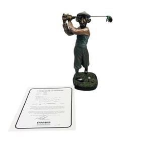 Charles Bragg 1931 - 2017 Golfer Bronze Sculpture