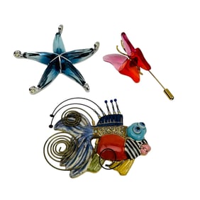 Swarovski Crystal Bracelet Brooch Jewelry 10 Pin