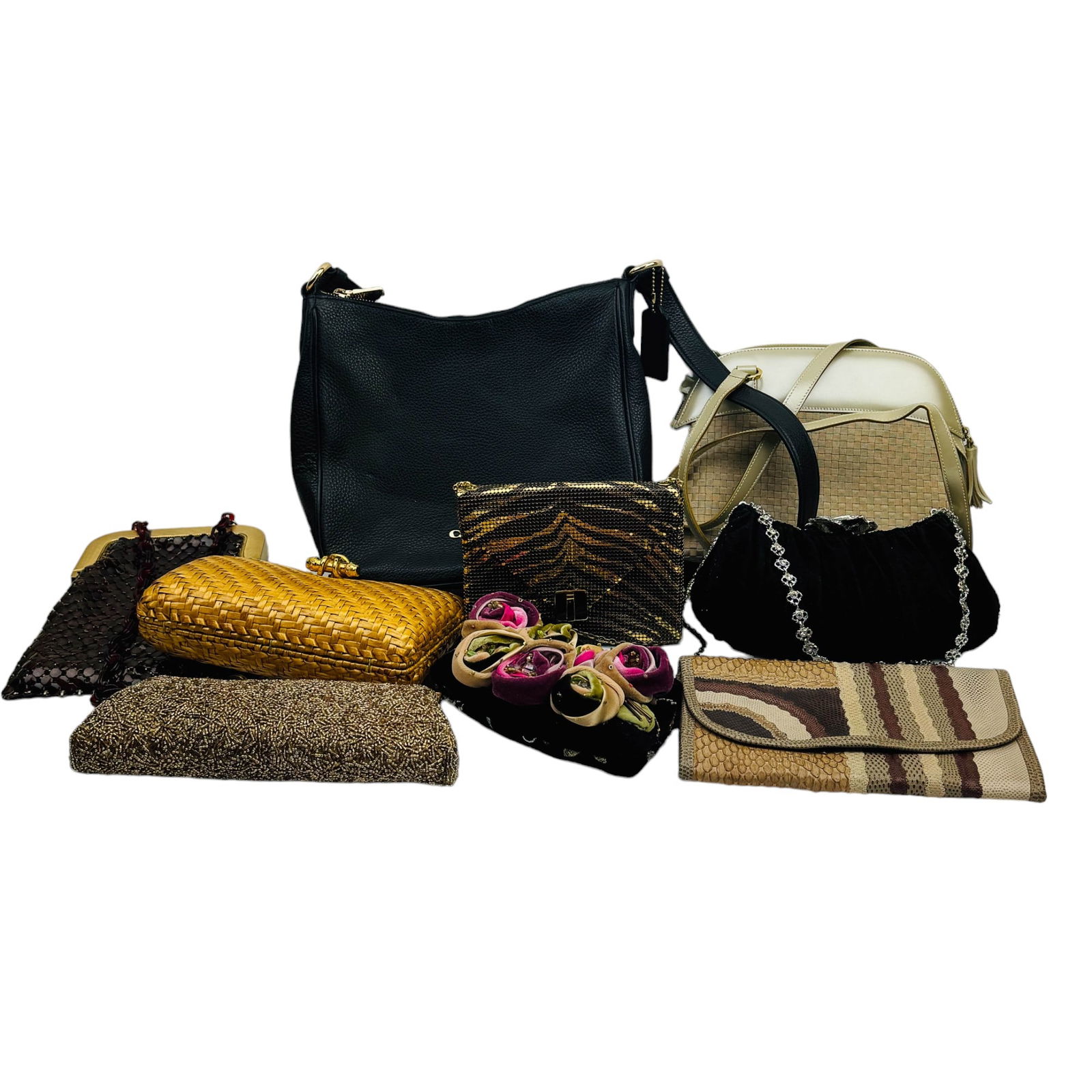 Whiting Davis Mary Frances Coach Rodo Purse 9p LOT (1 of 5)