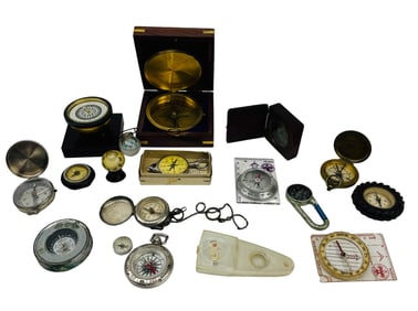 Compass Maritime Navigational Instrument 18pc LOT