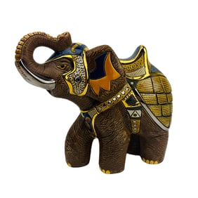 Artesania Rinconada 10" Elephant Trunk Up Figurine