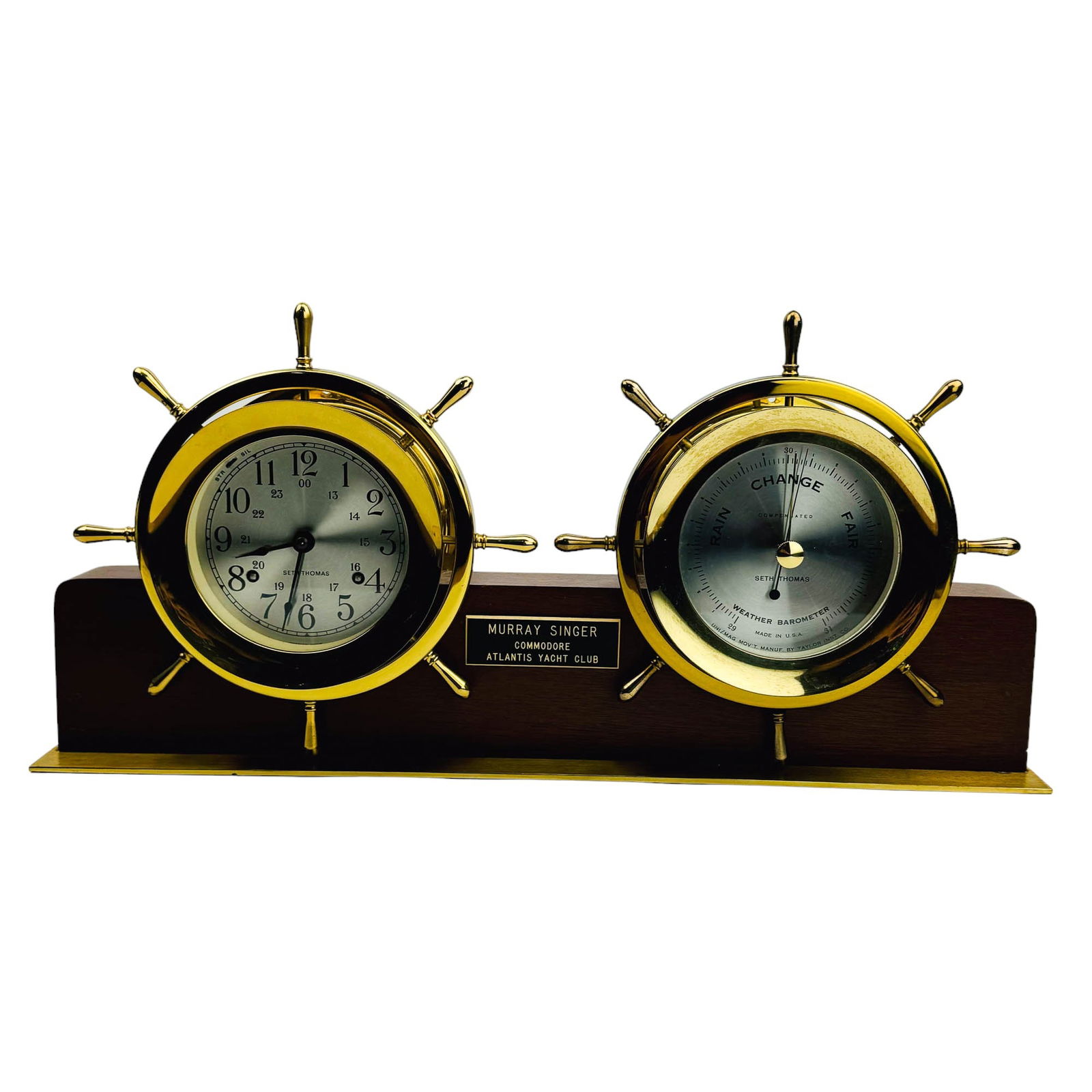 Seth Thomas Helmsman W Ship Boat Clock Barometer (1 of 6)