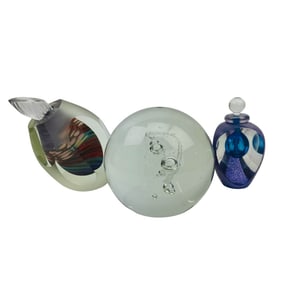 Philabaum Main Studio Glass Bottle Paperweight LOT