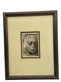 Kathe Kollwitz (1867-1945) Self Portrait Etching
