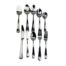 Cuisinart Stainless Steel Sienna Flatware 69pc LOT