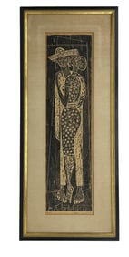 Karl Heinz Hansen Bahia 1915-1976 Woodblock Print