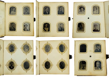 Antique Miniature Tin Type Photos 66pc. Collection