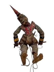 Burmese Thai 34" Wooden Marionette Puppet Doll