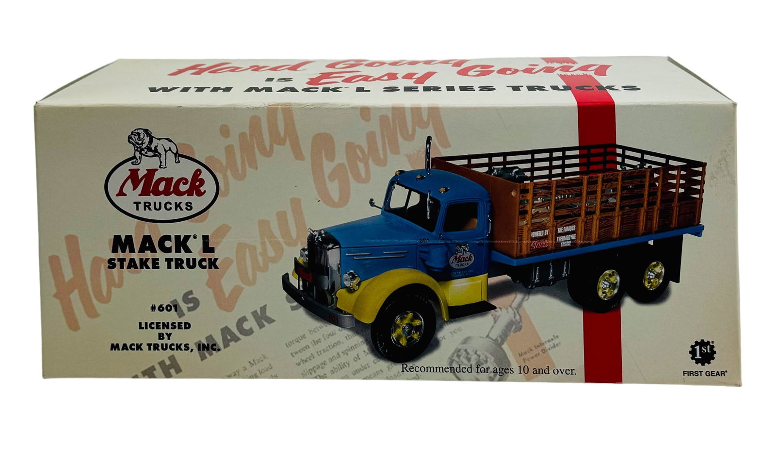 1st Gear #19-3155 Mack L Stake Truck # 601 w/ Box (1 of 3)