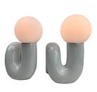 Abstract Sculptural PR of Modernist Ceramic Lamps