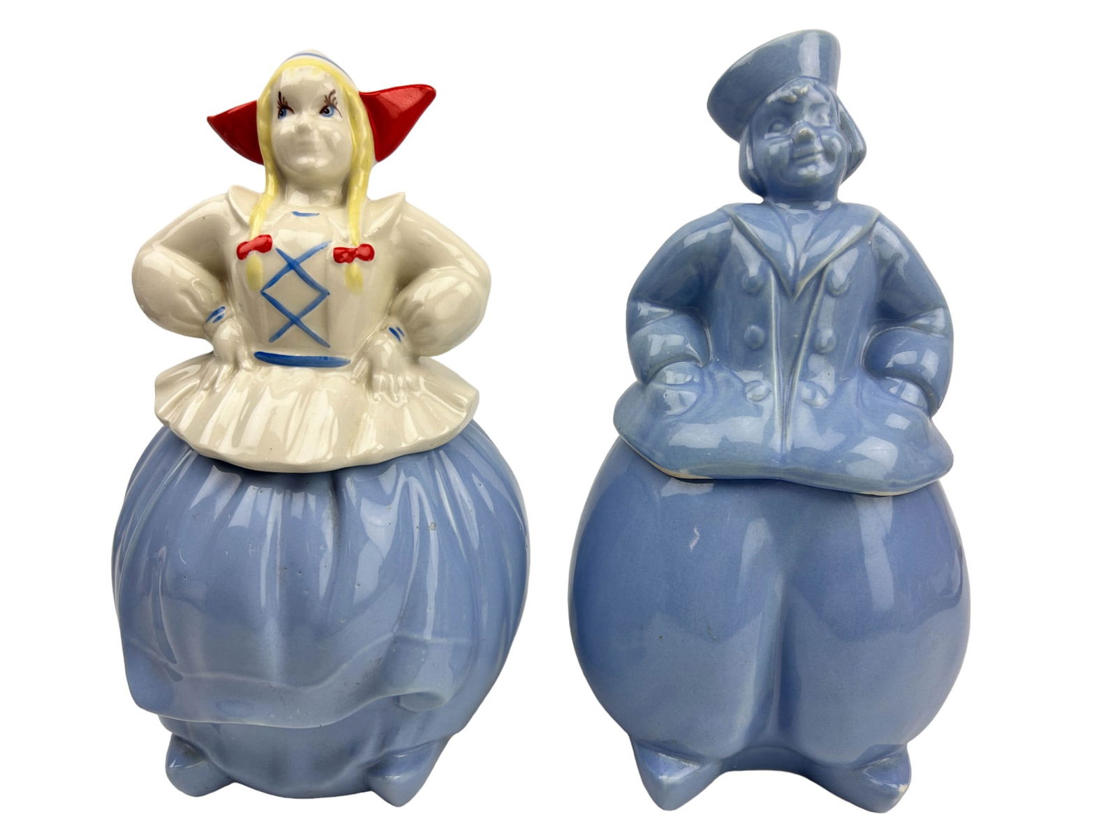 Pottery Guild Dutch Sailor Boy Girl Cookie Jar LOT (1 of 11)