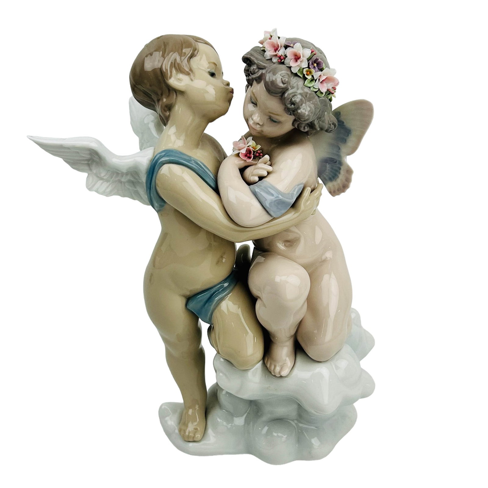 Lladro Heaven & Earth # 1824 LE Porcelain Figurine: Manufacturer : Lladro, Country of origin : Spain. Name : Heaven and Earth. Model number : 1824. Production years : 1998 - 1999. Designer : Francisco Polope. Finish : Glazed. Subject matter features a 