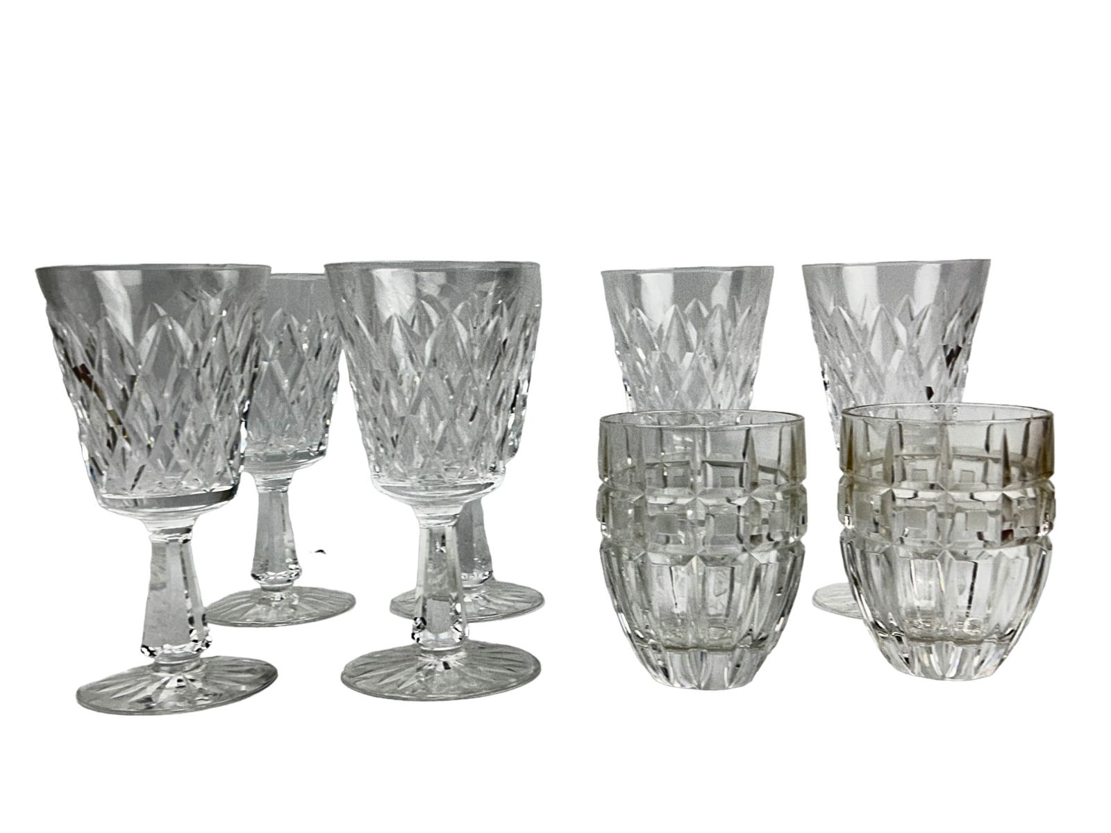Waterford Crystal Kinsale & Quadrata Stemware 7pc (1 of 5)