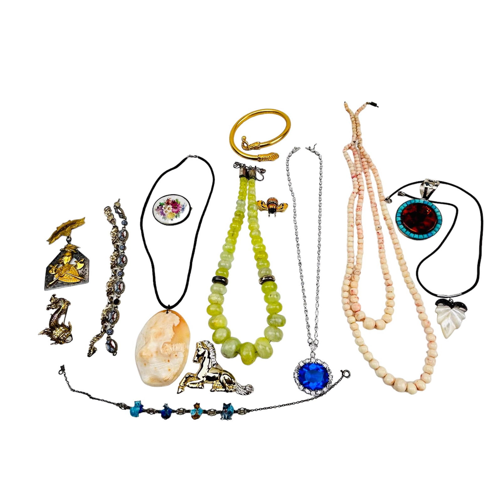 Costume Jewelry Necklace Brooch Bangle Bracelet (1 of 14)