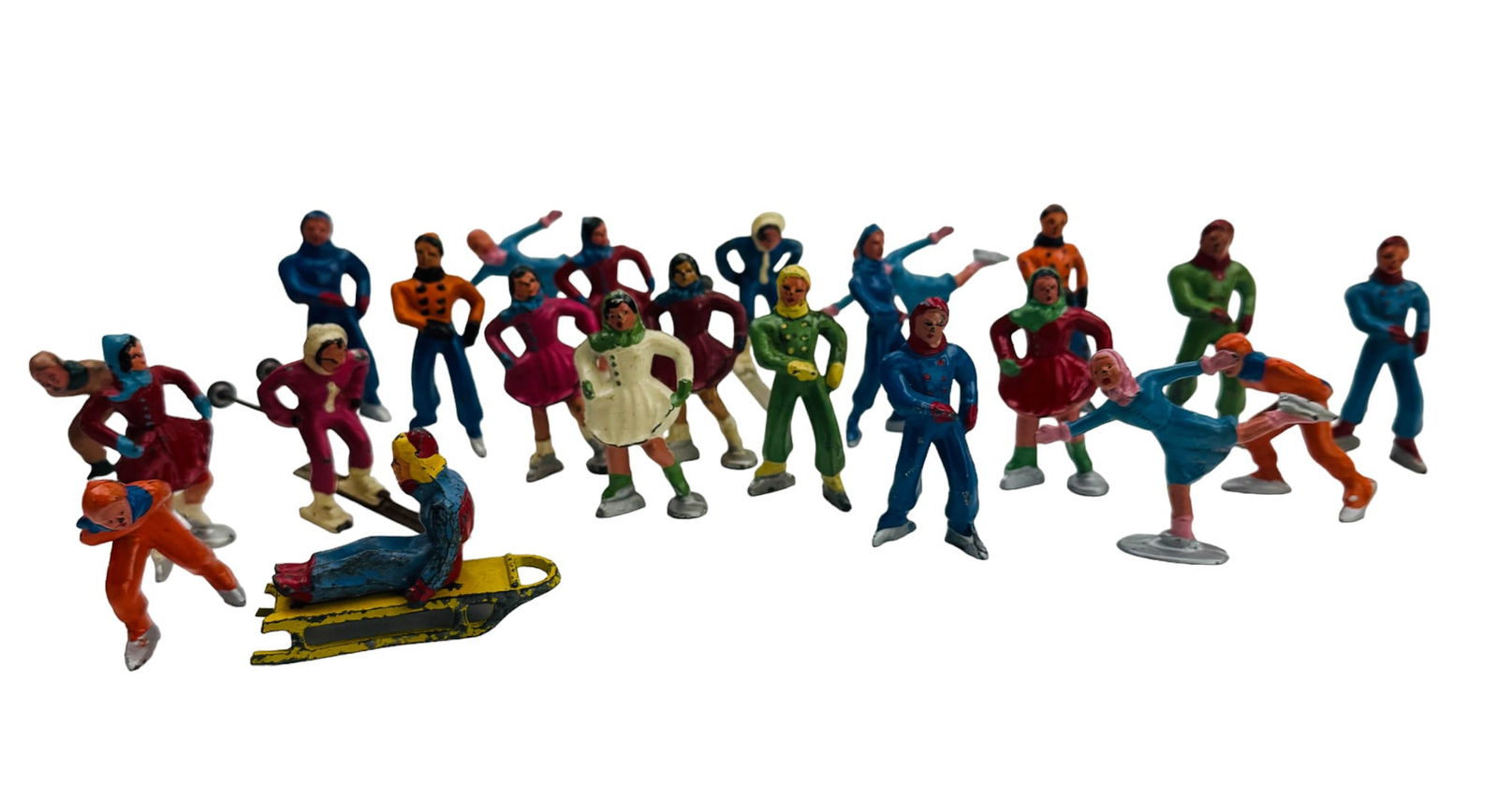 Barclay Mini Skier Ice Skater Skiing Figurine 23pc (1 of 5)