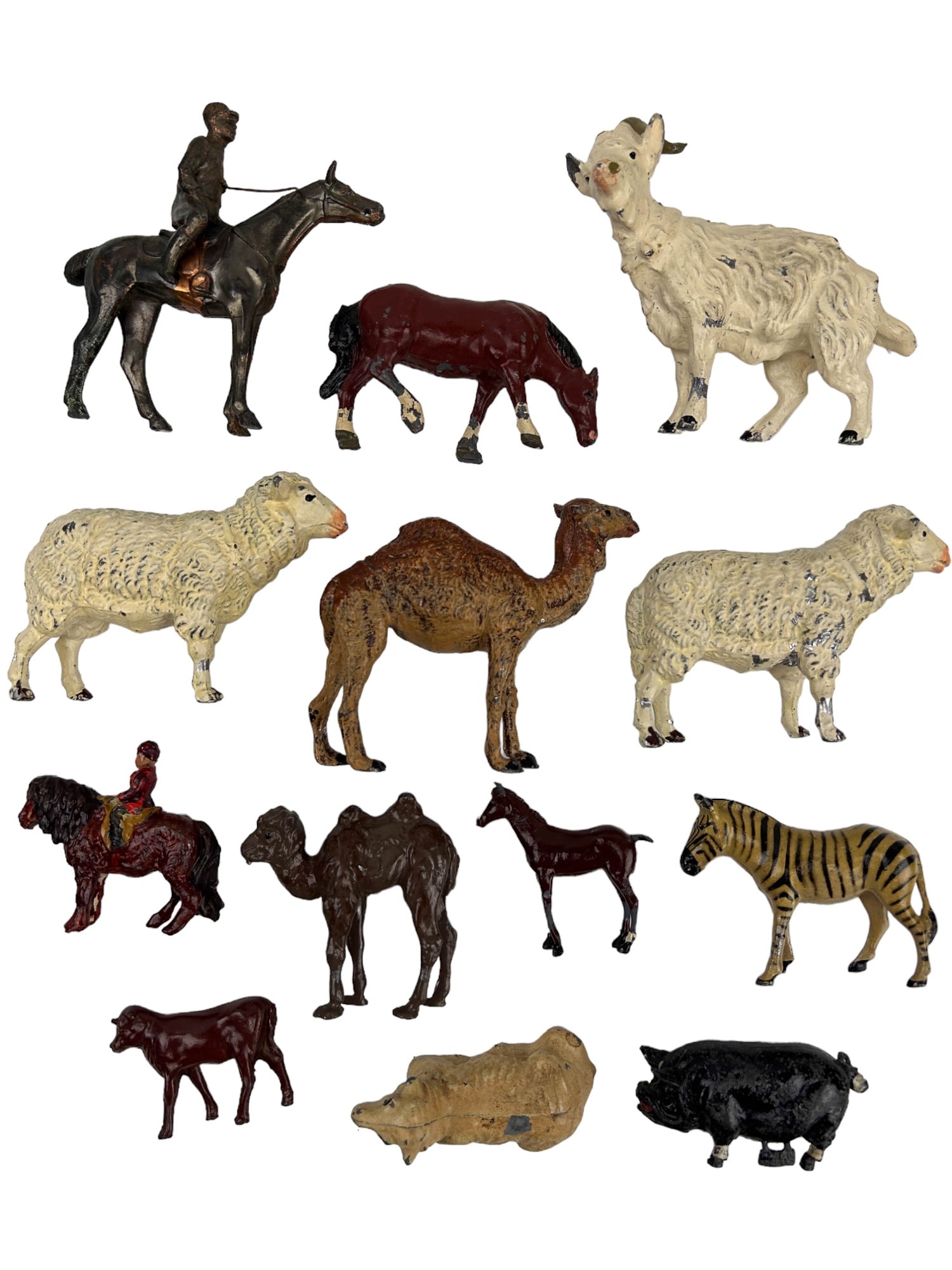 Jockey Horse Sheep Pig Camel Mini Figurine 13p LOT (1 of 8)