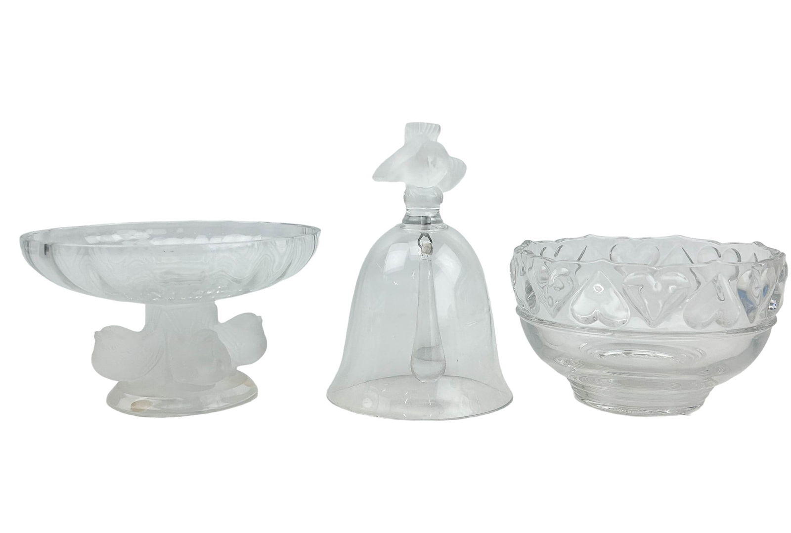 Lalique & Tiffany Crystal Glass Compote Bell Bowl (1 of 4)