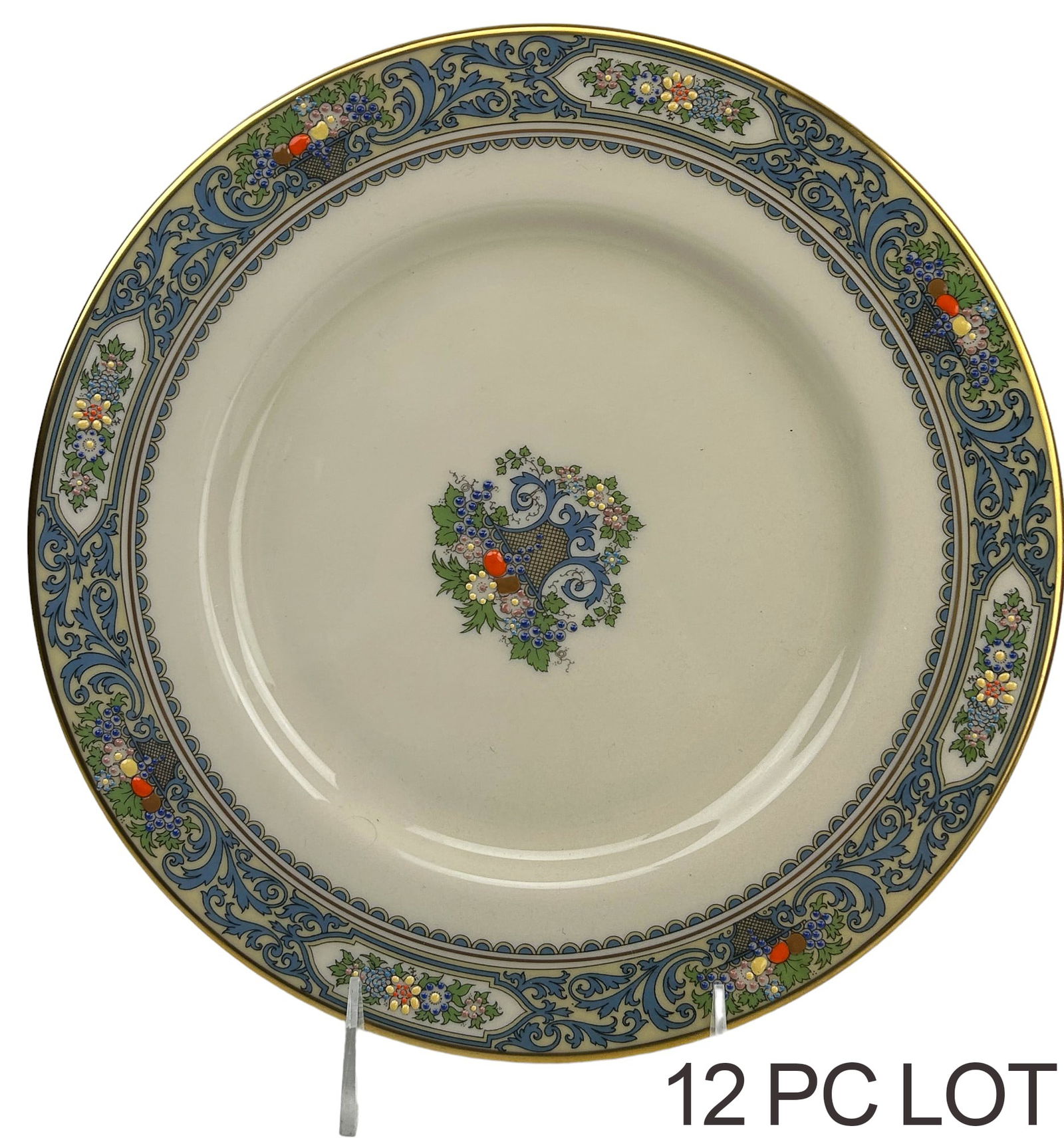 Lenox Porcelain Autumn 1966 Dinner Plates 12pc LOT (1 of 2)