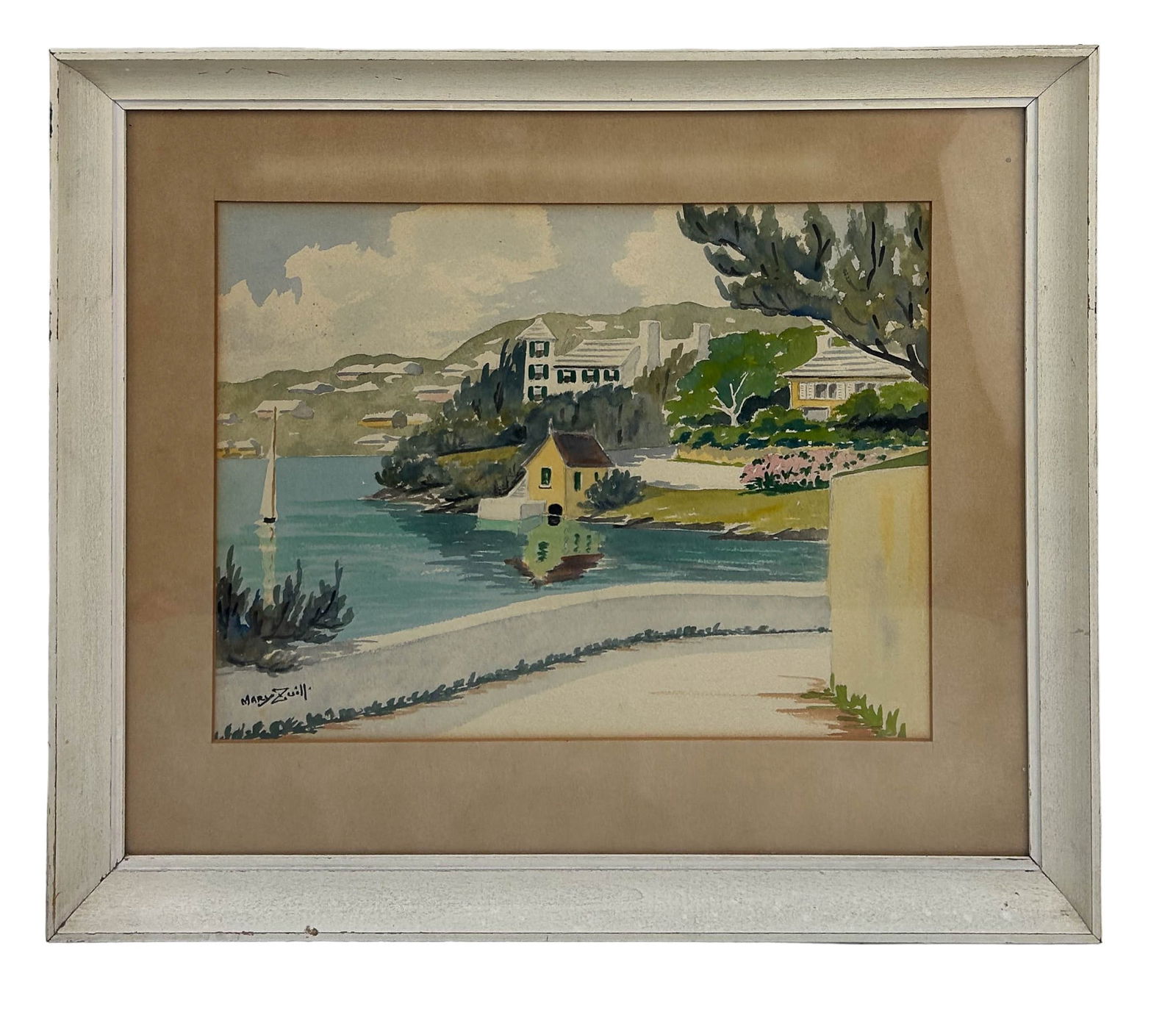 Mary Zuill 1916-1971 Watercolor Island Painting (1 of 5)