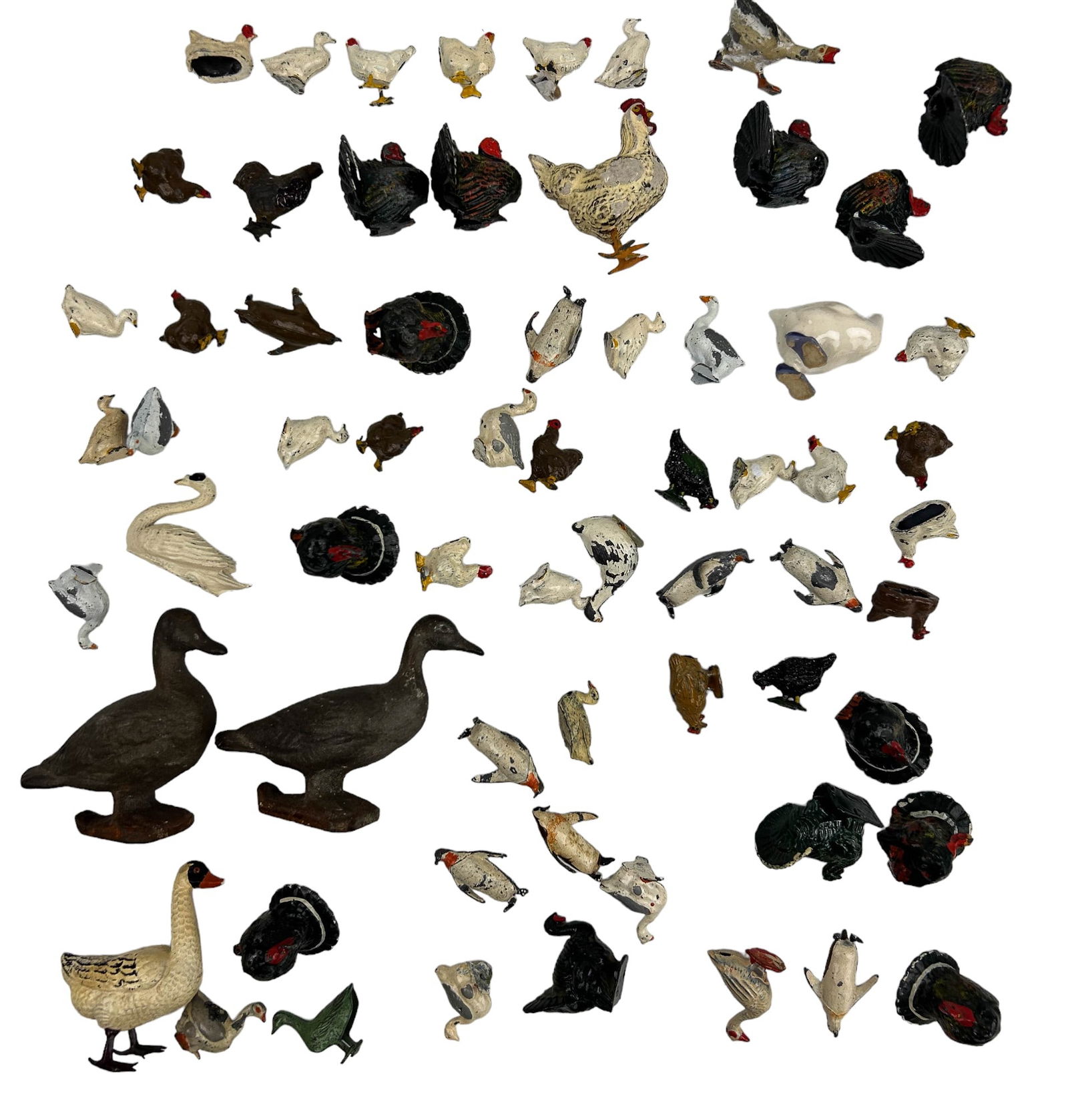 Miniature Cold Painted Hen Duck Penguin Figurines (1 of 5)