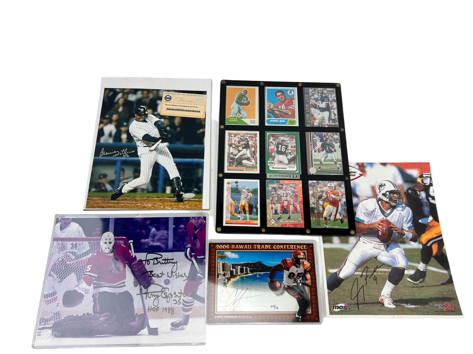 Autographed Football and Baseball Photograph LOT (1 of 8)