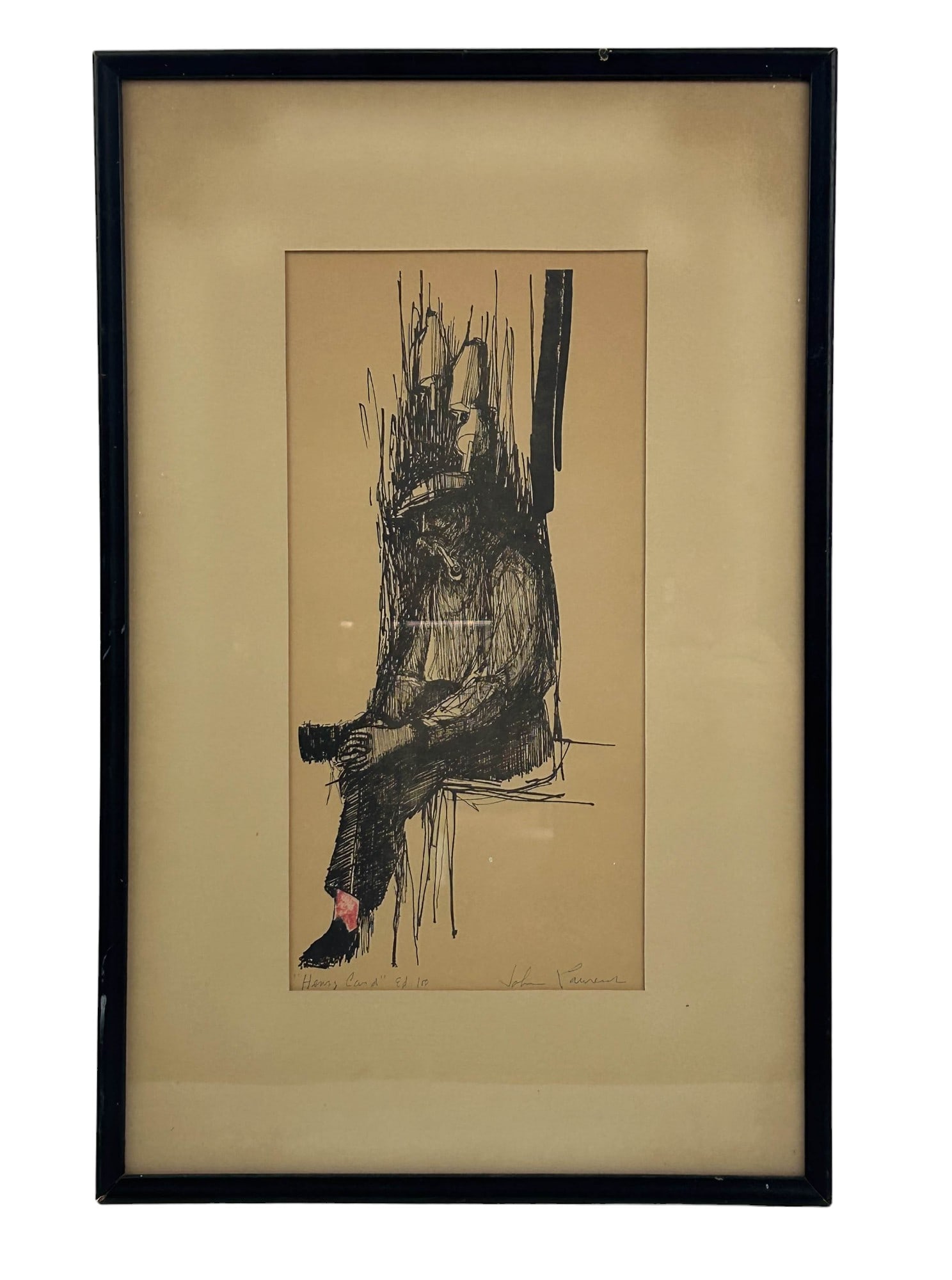 John L Laurent 1921-2005 Woodcut Etching SIGNED (1 of 5)