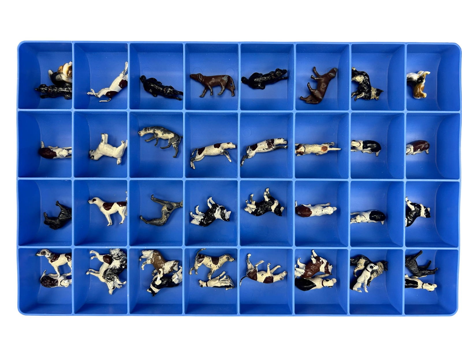 Antique Miniature Cold Painted Dog Figurines LOT (1 of 9)