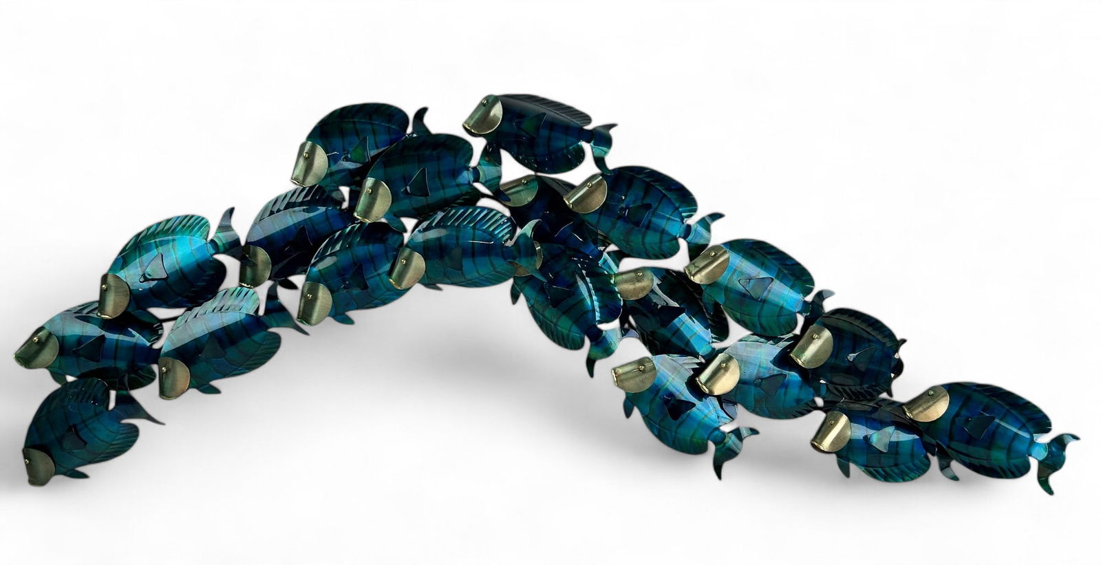 School Tropical Fish Copper Metal Wall Sculpture (1 of 8)