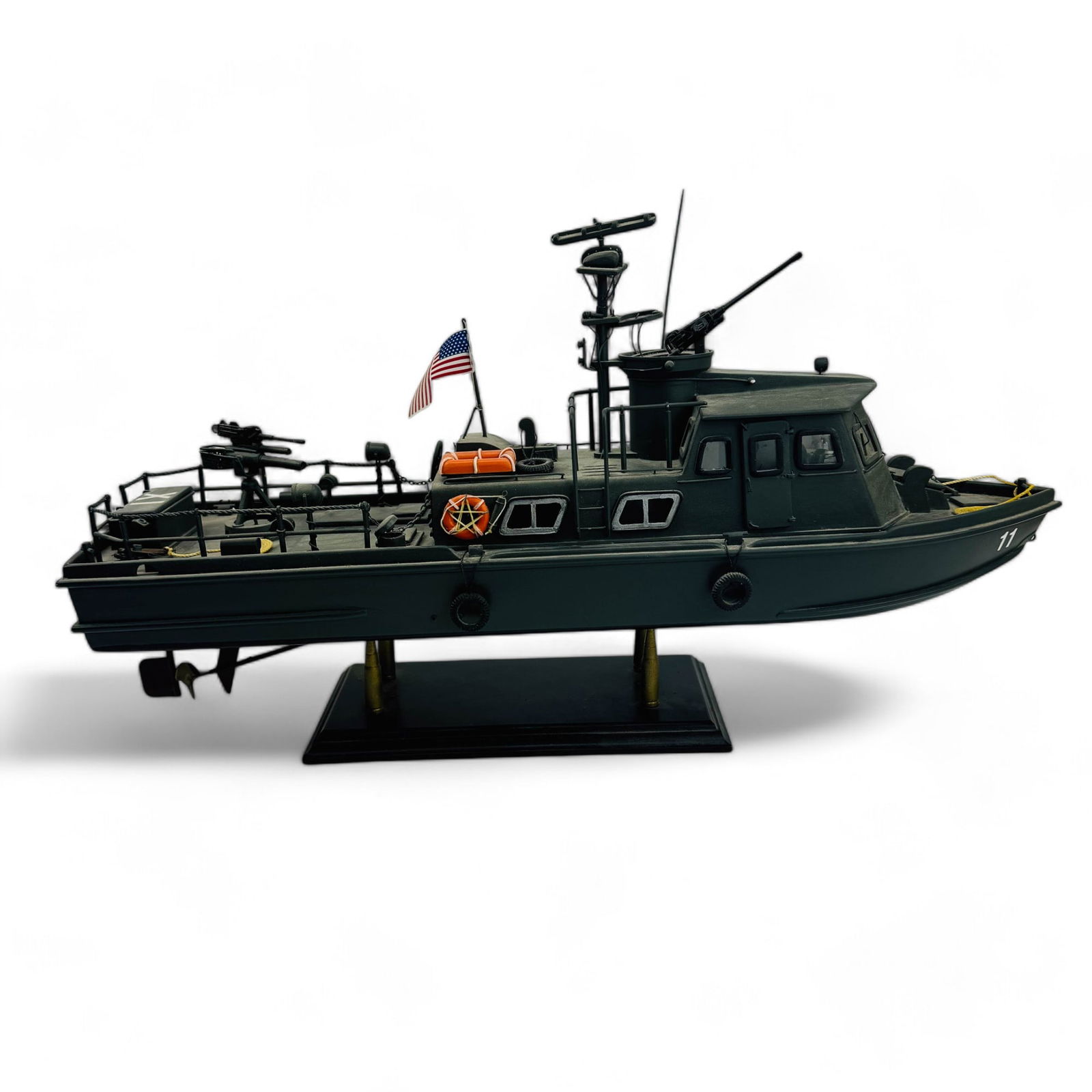 US Navy Military Armed Swift Boat Ship Scale Model (1 of 4)