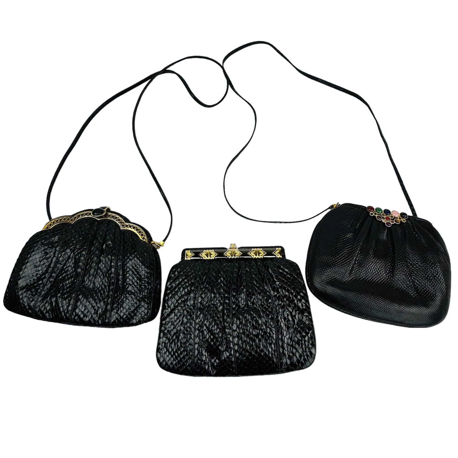 Lot 3 Judith Leiber Snakeskin Leather Evening Bag (1 of 7)