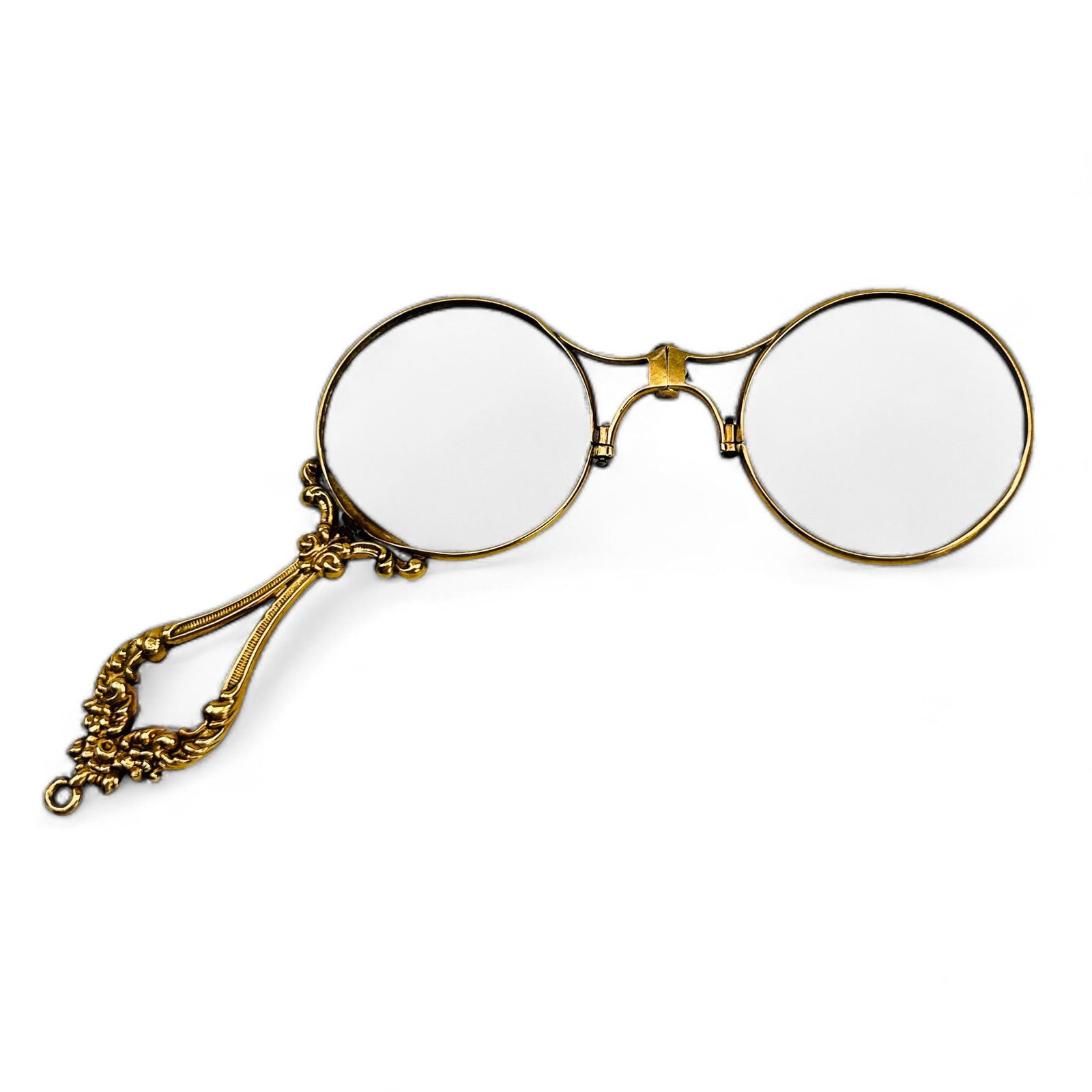 Antique 14K Yellow Gold Lorgnette Eyeglass Frame (1 of 3)