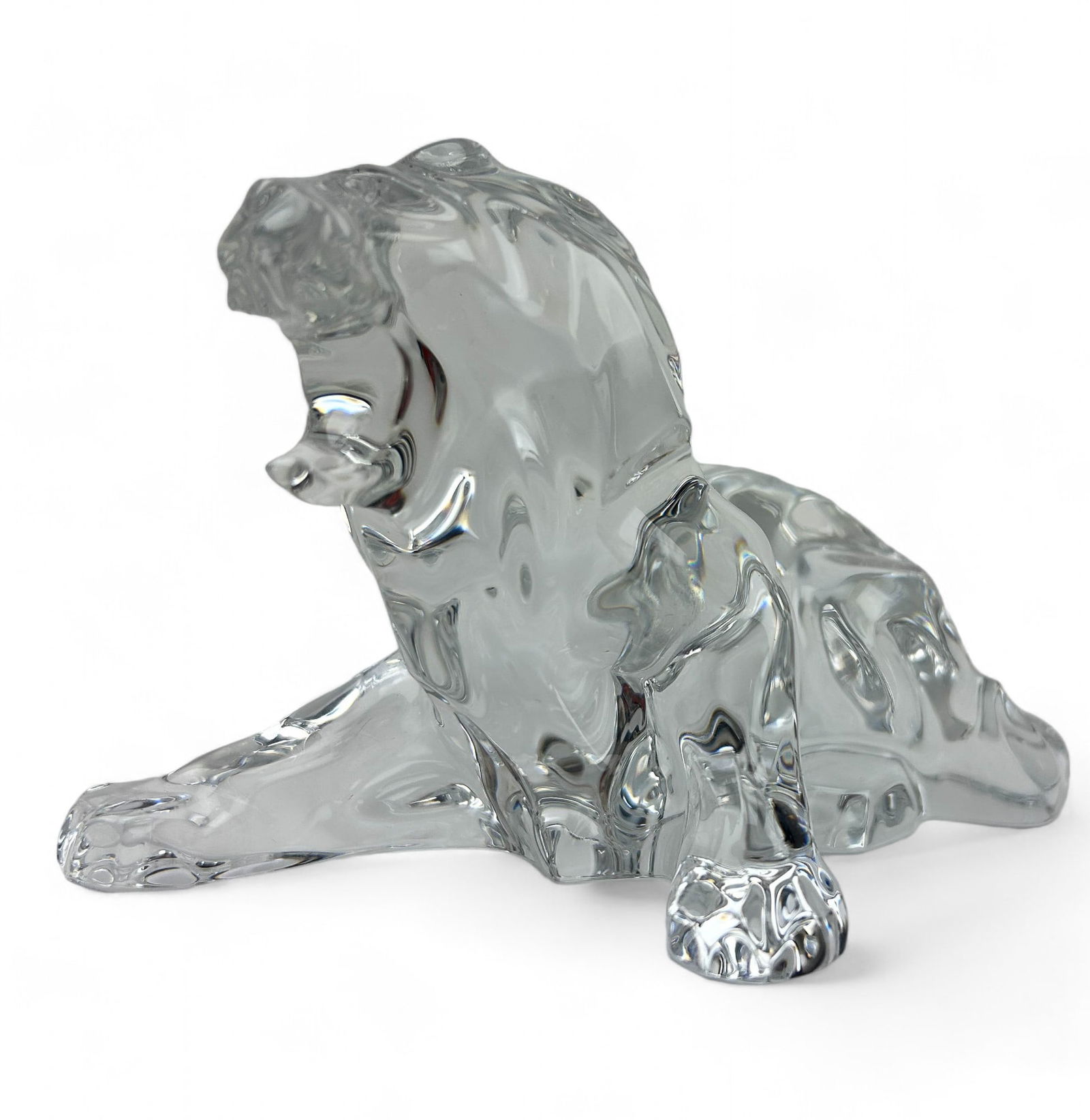 Baccarat Crystal Lion French Art Glass Sculpture (1 of 6)