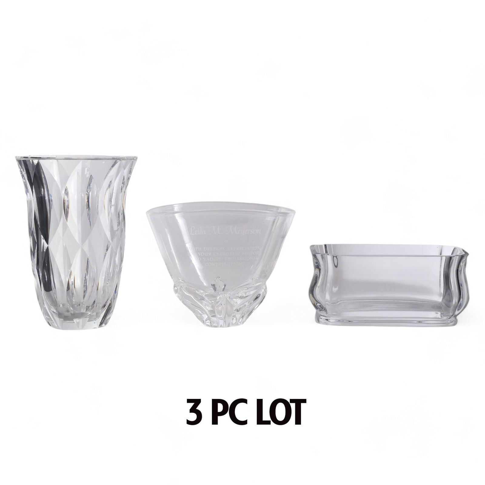 St Louis Steuben Baccarat Vintage Crystal Vase LOT (1 of 12)