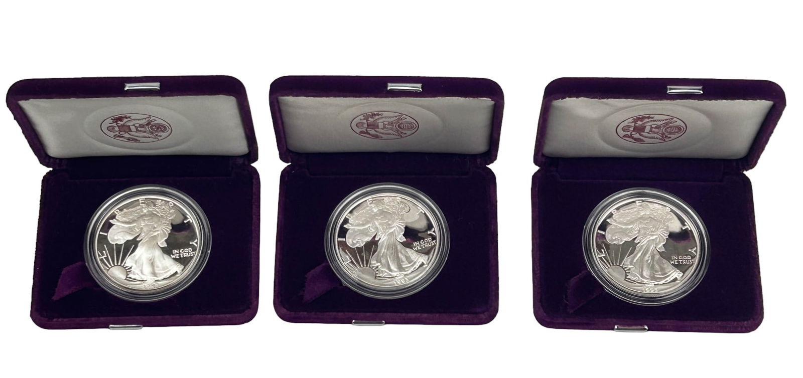 .999 Fine Silver American Eagle 1oz Mint Coins 3pc (1 of 7)