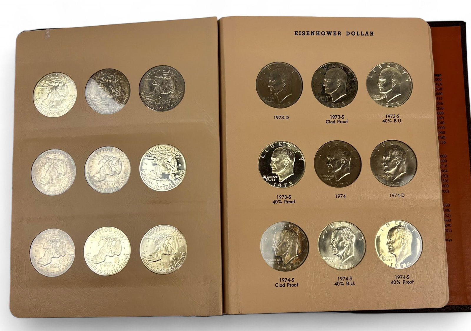 Dansco Coin Album Eisenhower Dollar 1971-1978 SET (1 of 4)