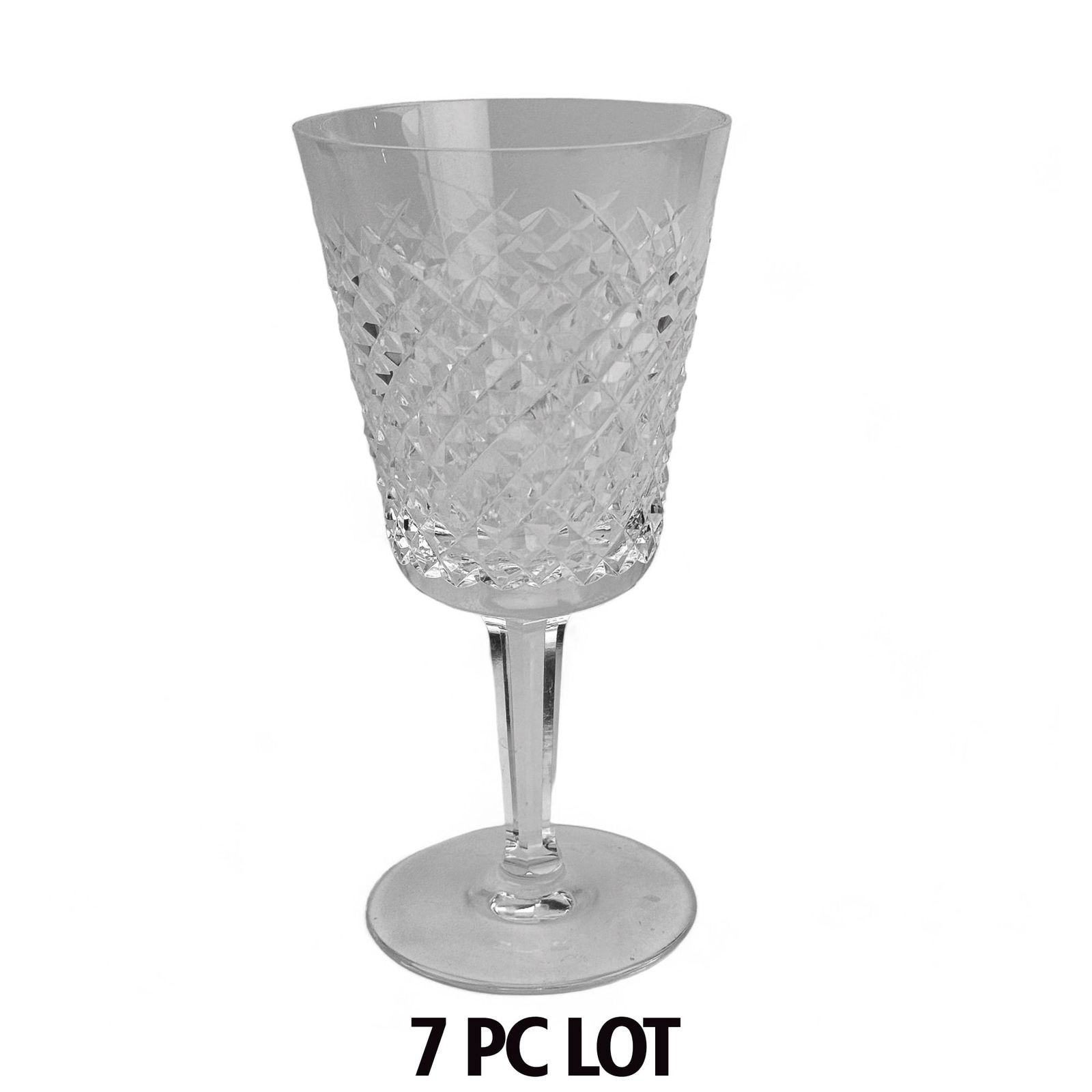 Waterford Crystal Alana Water Goblet 7 pc Lot (1 of 4)