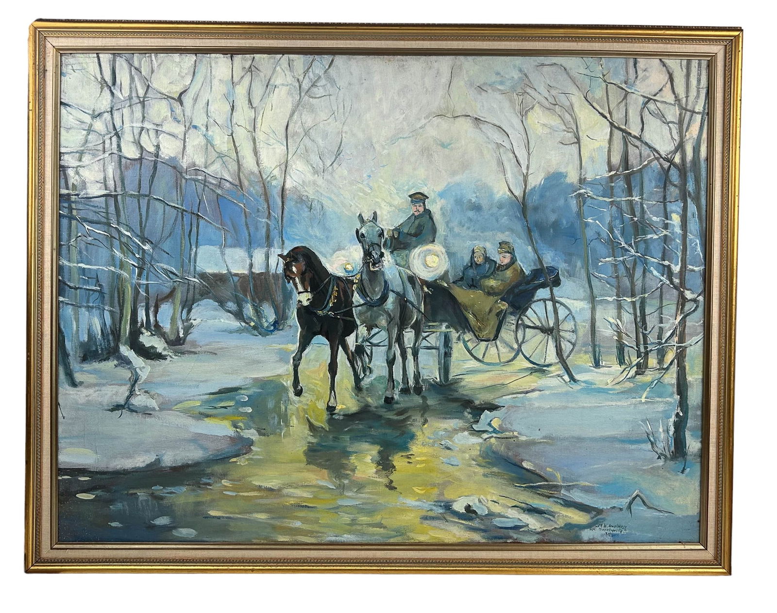 Winter Horse Carriage Landscape after A Kowalski (1 of 5)