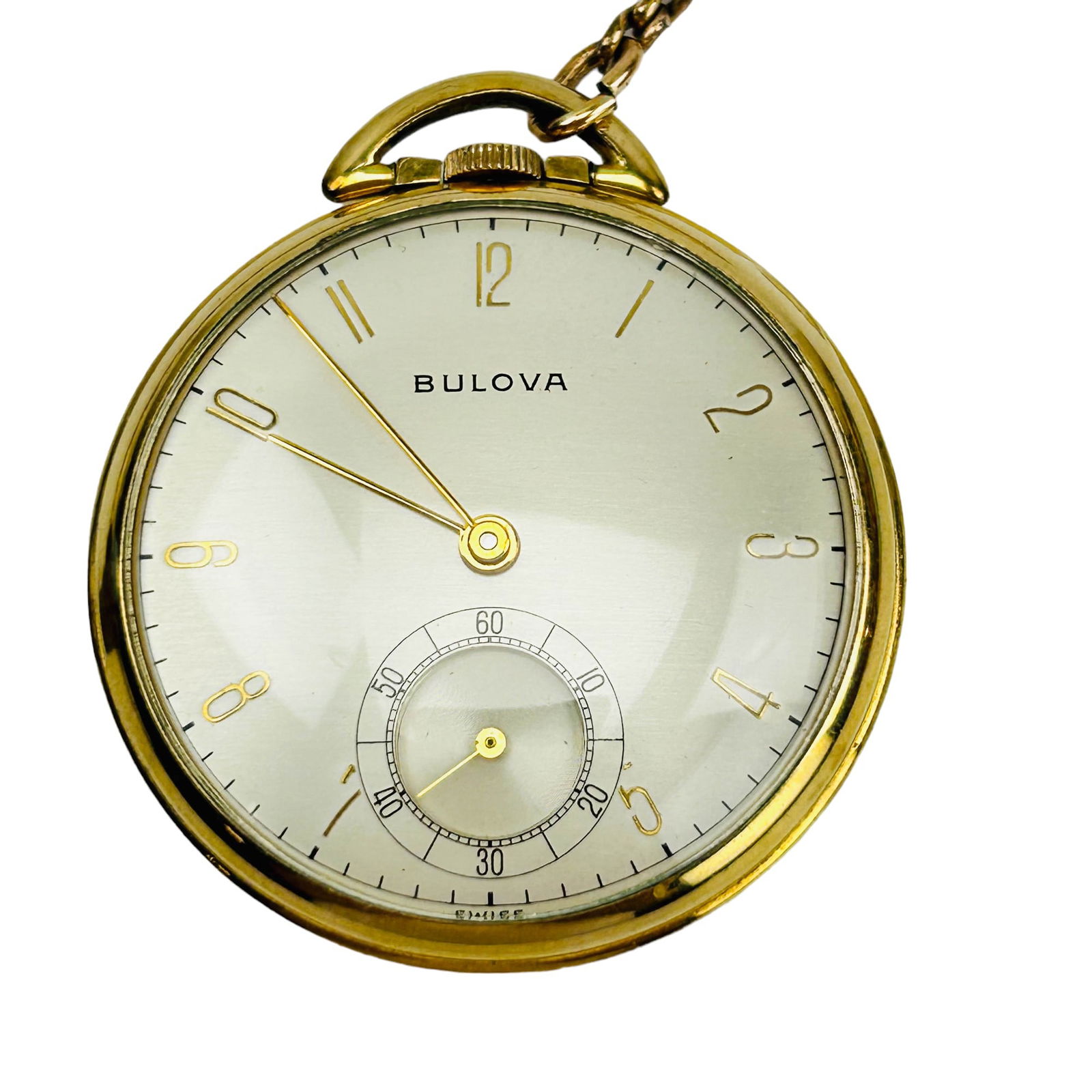 Bulova 10K Gold Filled 17J Open Face Pocket Watch (1 of 4)