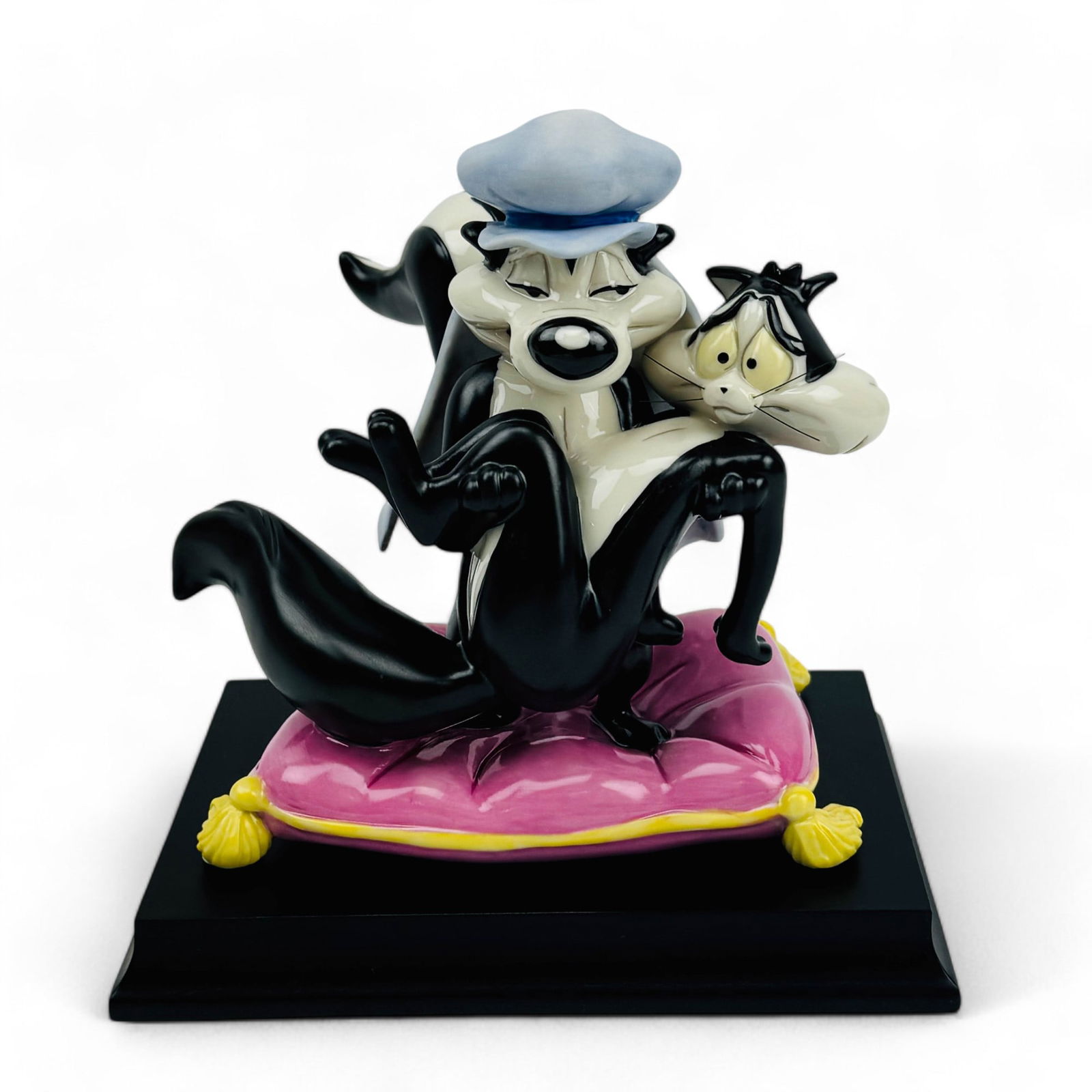 Looney Tunes Pepe Le Pew Penelope Figurine Box COA: "Zie Broken Heart of Love" - Pepe Le Pew Looney Tunes Spotlight Collection Figurine by Goebel. Distributed by Warner Brothers. Features Penelope Pussycat, the black and white cat best known as the oft